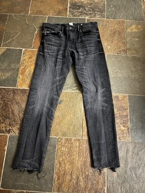 Slim Straight Men's KATO Black Washed Jeans